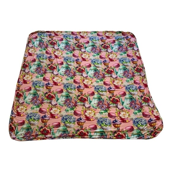 Posh Peanut Patoo Tea Party Pattern Baby Blanket - Picture 1 of 6